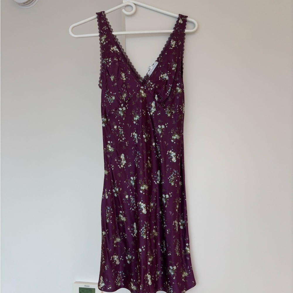 Reformation Keaton Floral Print Silk Mini Dress - Picture 3 of 5